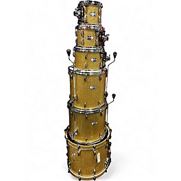Used Pearl 6 Piece Masters Maple Complete Bombay Gold Sparkle Drum Kit
