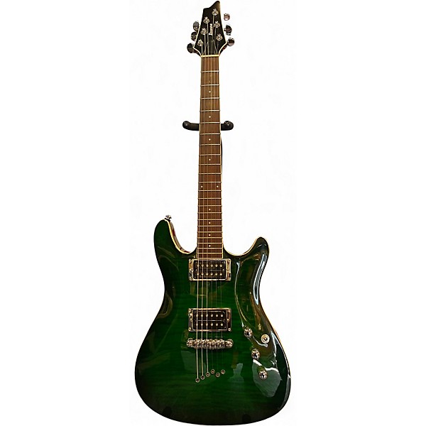 Used Ibanez SZR-520 Emerald Green Burst Solid Body Electric Guitar