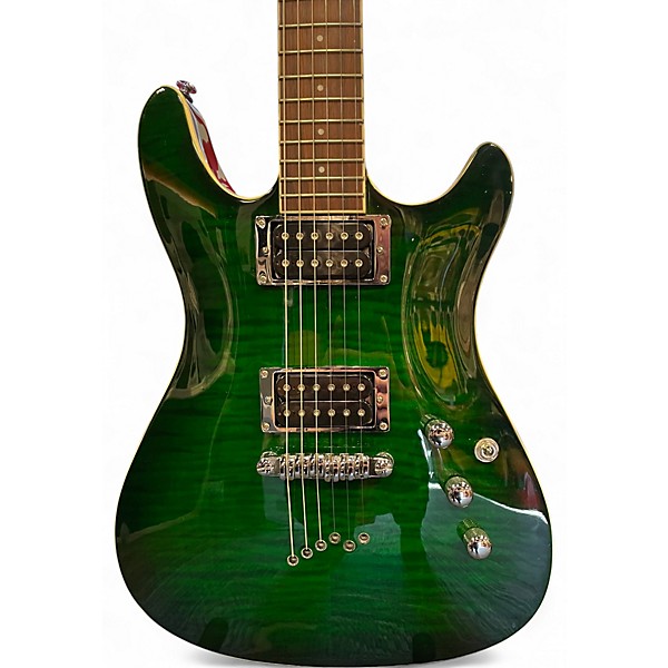 Used Ibanez SZR-520 Emerald Green Burst Solid Body Electric Guitar