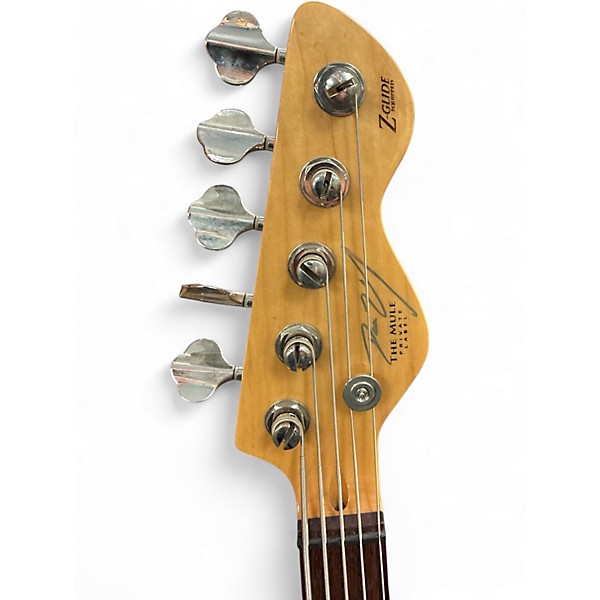 Used Dean Zelinsky The Mule Bass 5 Silver Electric Bass Guitar