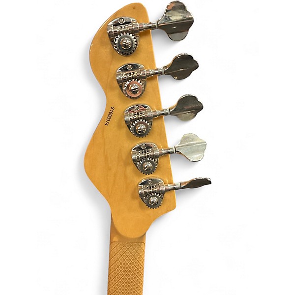 Used Dean Zelinsky The Mule Bass 5 Silver Electric Bass Guitar