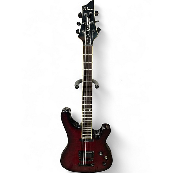 Used Schecter Guitar Research Diamond Series 006 Elite Crimson Burst Solid Body Electric Guitar