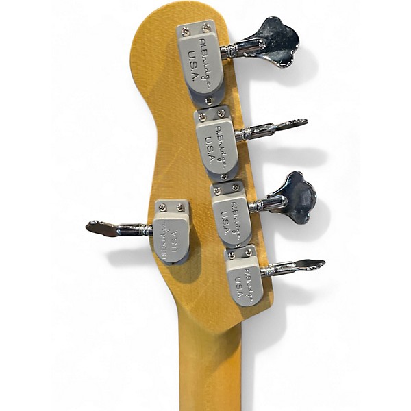 Used 2025 Woodcraft AmpMaster 5 Short Scale Grey Blue Electric Bass Guitar