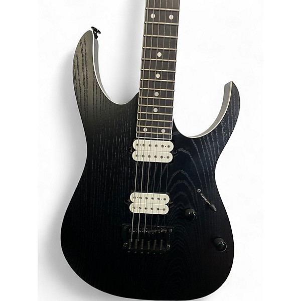 Used Ibanez prestige rgr652ahbf Black Solid Body Electric Guitar