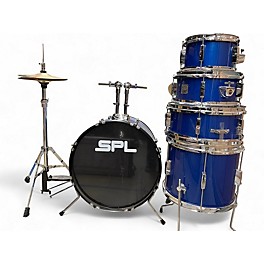 Used SPL 5 Piece JUNIOR KICKER Blue Drum Kit