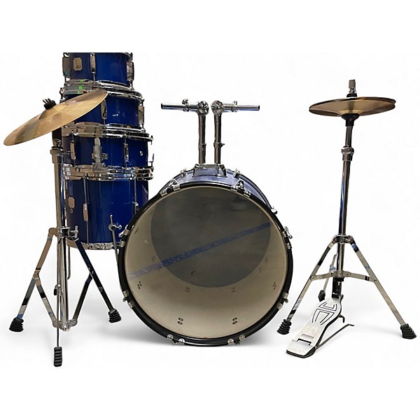 Used SPL 5 Piece JUNIOR KICKER Blue Drum Kit