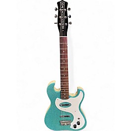 Used 2010s Danelectro 63 DANO DOUBLE CUTAWAY 2 PICKUP Silver Sparkle Solid Body Electric Guitar