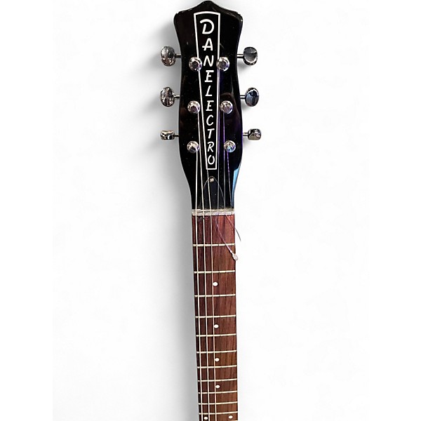 Used 2010s Danelectro 63 DANO DOUBLE CUTAWAY 2 PICKUP Silver Sparkle Solid Body Electric Guitar