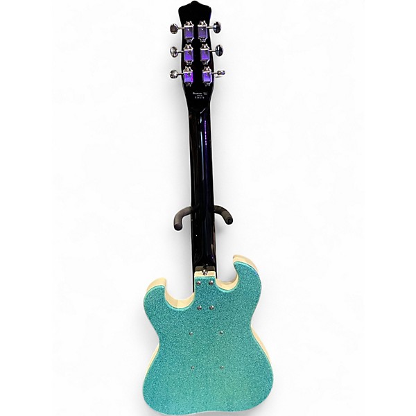 Used 2010s Danelectro 63 DANO DOUBLE CUTAWAY 2 PICKUP Silver Sparkle Solid Body Electric Guitar