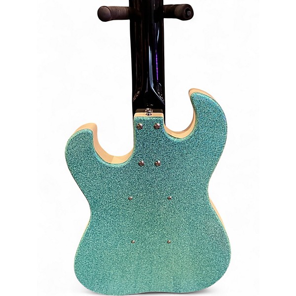 Used 2010s Danelectro 63 DANO DOUBLE CUTAWAY 2 PICKUP Silver Sparkle Solid Body Electric Guitar