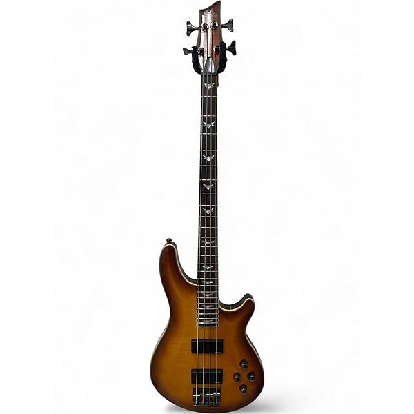 Used Schecter Guitar Research Omen Extreme 4 String Vintage Sunburst Electric Bass Guitar