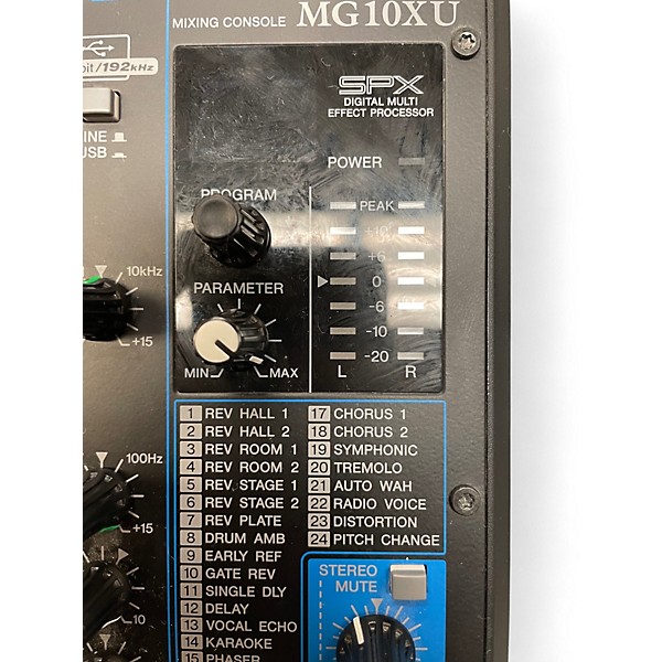 Used Yamaha MG10XU 10 Channel Mixer with Effects Unpowered Mixer