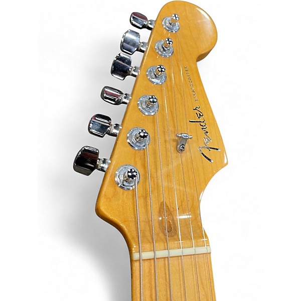 Used 2006 Fender American Deluxe Stratocaster V Neck Honey Blonde Solid Body Electric Guitar