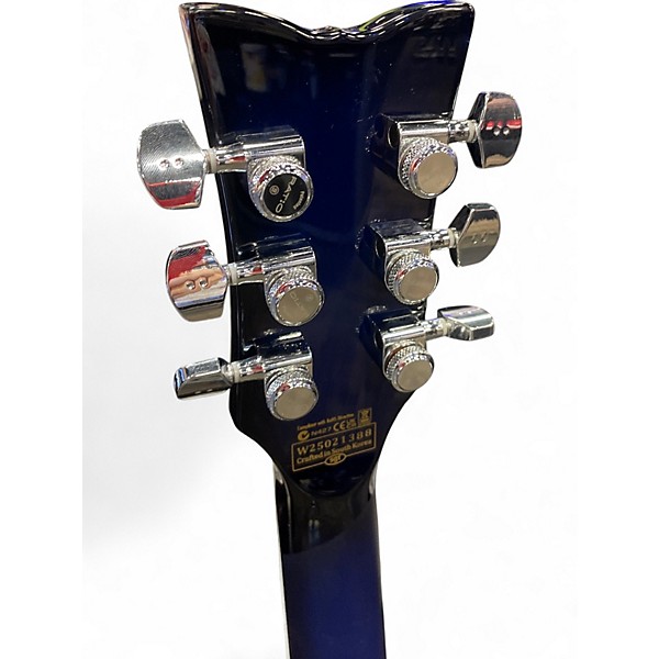 Used 2024 Schecter Guitar Research SOLO 2 SEE THRU BLUE BURST Solid Body Electric Guitar