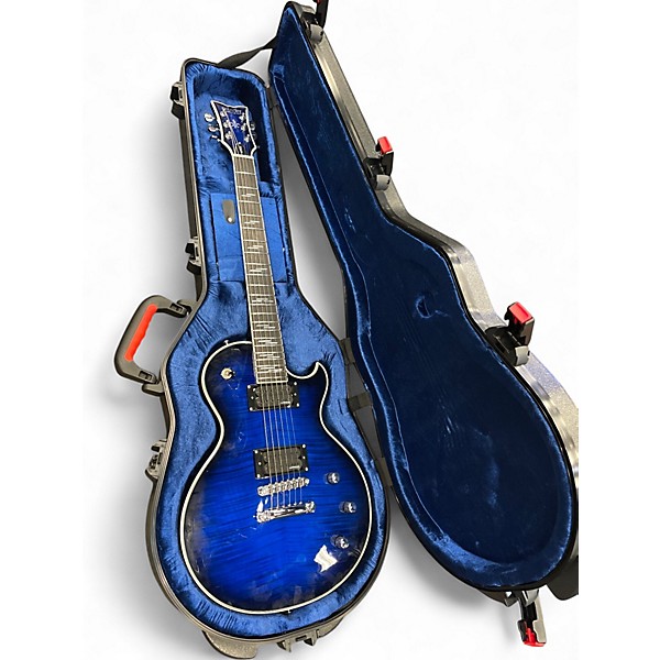 Used 2024 Schecter Guitar Research SOLO 2 SEE THRU BLUE BURST Solid Body Electric Guitar