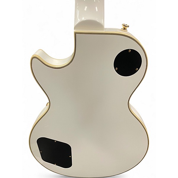 Used Epiphone Les Paul Custom white and gold Solid Body Electric Guitar