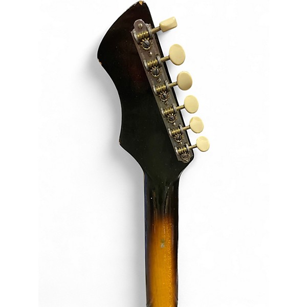 Vintage 1960s Harmony BOBCAT 2 Color Sunburst Solid Body Electric Guitar