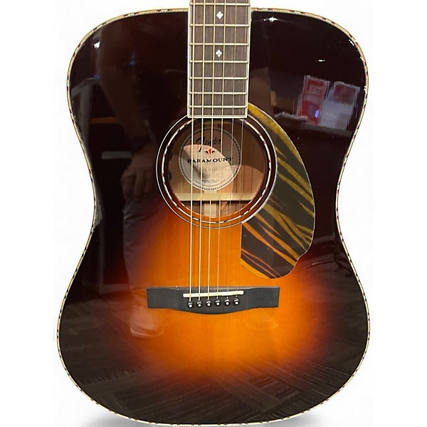 Used Fender Paramount PM-1 Standard Dreadnought Vintage Sunburst Acoustic Electric Guitar