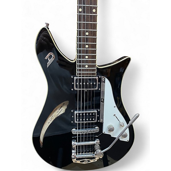 Used Duesenberg Double Cat Black Hollow Body Electric Guitar