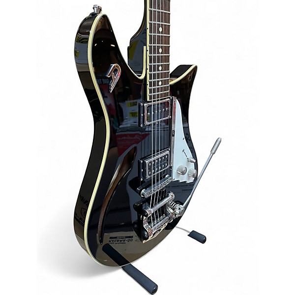 Used Duesenberg Double Cat Black Hollow Body Electric Guitar