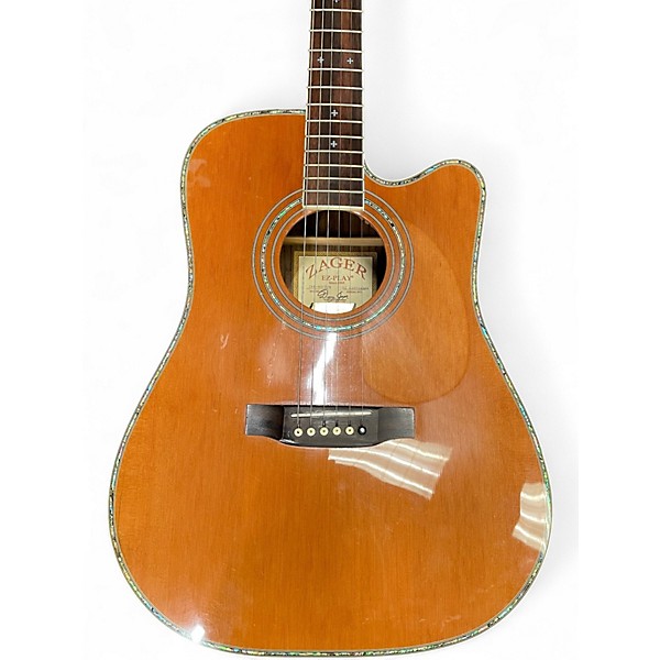 Used Zager ZAD-80CE Natural Acoustic Electric Guitar