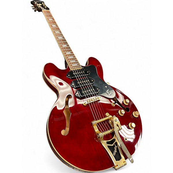 Used Epiphone RIVIERA P93 WR Wine Red Hollow Body Electric Guitar