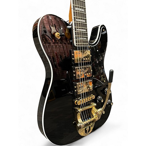 Used Fender Parallel Universe Volume II Troublemaker Black Solid Body Electric Guitar