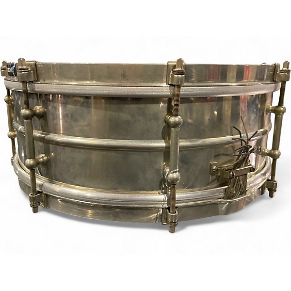 Vintage 1930s Ludwig 5.5X14 PIONEER NICKEL OVER BRASS Drum