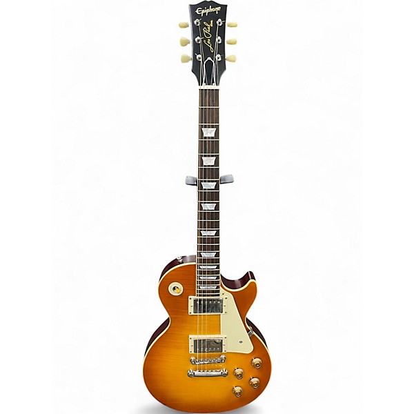 Used Epiphone Inspired by Gibson 1959 Les Paul Custom Iced Tea Solid Body Electric Guitar