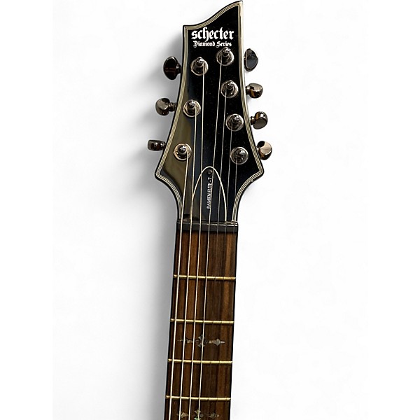 Used Schecter Guitar Research Damien Elite 7 black Solid Body Electric Guitar