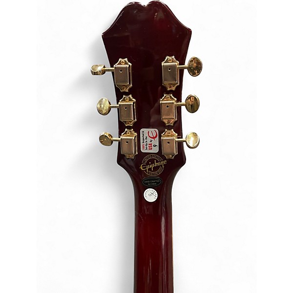 Used Epiphone Riviera P93 WR Wine Red Hollow Body Electric Guitar