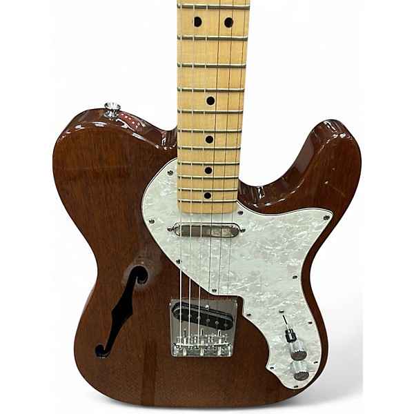 Used Squier Classic Vibe 70s Thinline Telecaster Brown Hollow Body Electric Guitar