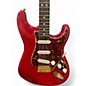 Used Fender Deluxe Stratocaster trans red Solid Body Electric Guitar