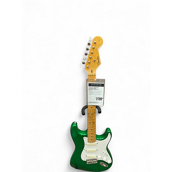 Vintage 1988 Fender Artist Series Eric Clapton Stratocaster Green Solid Body Electric Guitar