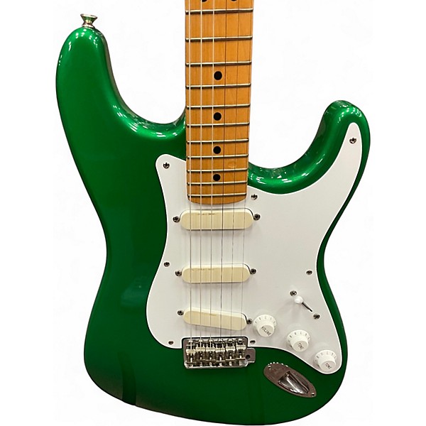 Vintage 1988 Fender Artist Series Eric Clapton Stratocaster Green Solid Body Electric Guitar