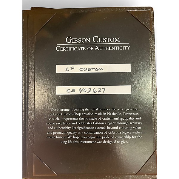 Used 2024 Gibson Made to Measure Les Paul Custom Black Solid Body Electric Guitar