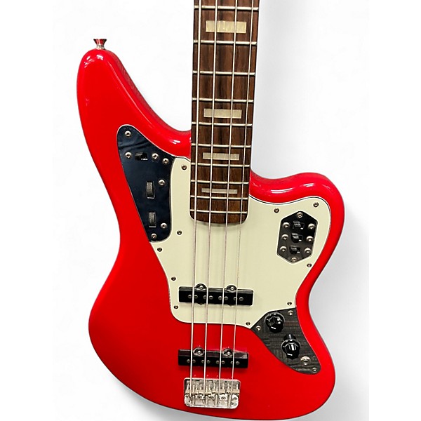 Used Fender MIJ Jaguar Bass Hot Rod Red Electric Bass Guitar