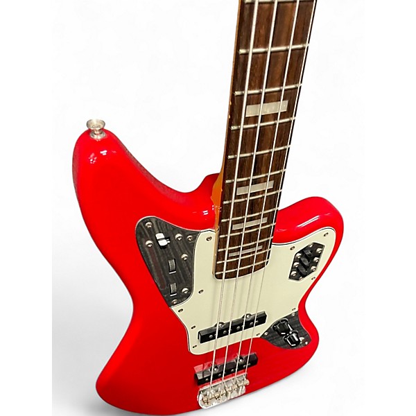 Used Fender MIJ Jaguar Bass Hot Rod Red Electric Bass Guitar
