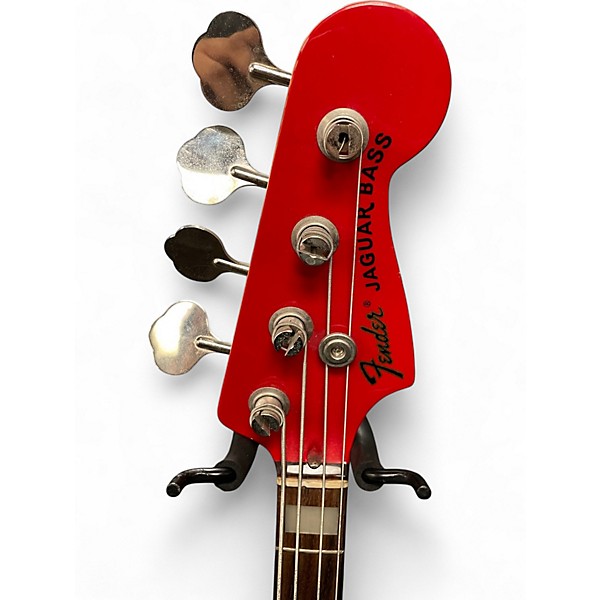 Used Fender MIJ Jaguar Bass Hot Rod Red Electric Bass Guitar