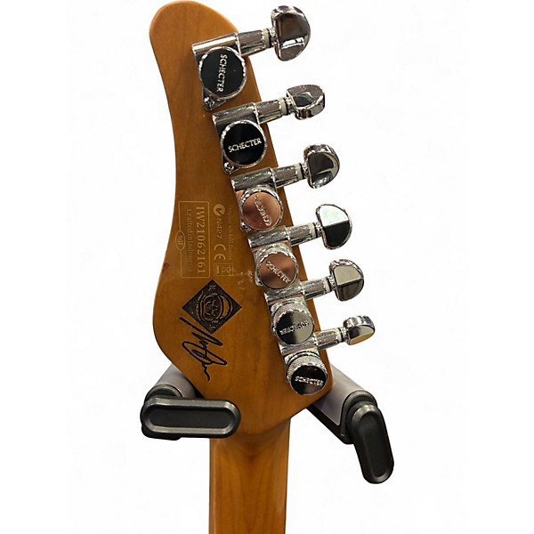 Used Schecter Guitar Research NICK JOHNSTON SIGNATURE Black Solid Body Electric Guitar