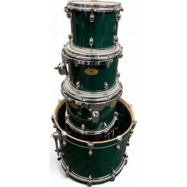 Used Premier 4 Piece Artist Maple Emerald Green Drum Kit