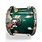 Used Premier 4 Piece Artist Maple Emerald Green Drum Kit