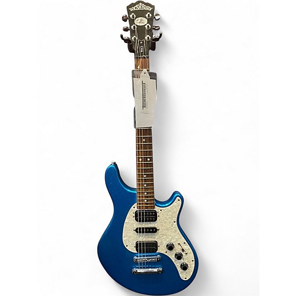 Used 1990s Washburn WM3 Custom Shop Blue Sparkle Solid Body Electric Guitar