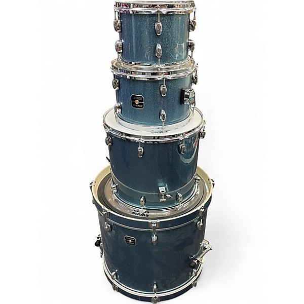 Used Gretsch Drums 4 Piece Energy Blue Sparkle Drum Kit