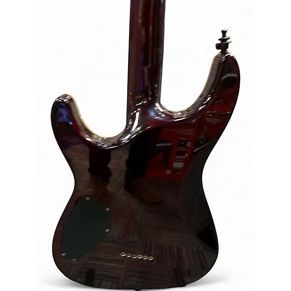 Used Schecter Guitar Research C1 Plus Crimson Red Burst Solid Body Electric Guitar