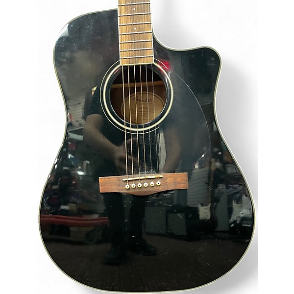 Used Fender CD140SCE Black Acoustic Electric Guitar