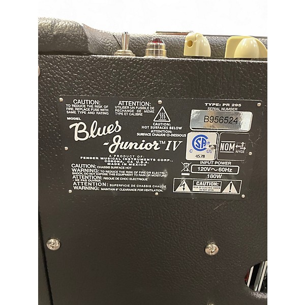 Used Fender Blues Junior IV 15W 1x12 Tube Guitar Combo Amp