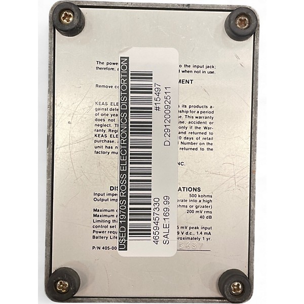 Used 1970s ROSS Electronics distortion Effect Pedal