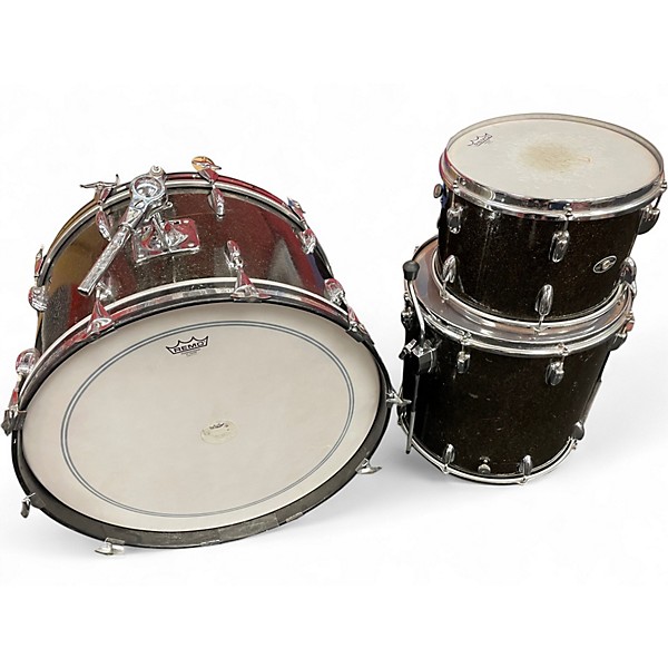 Used Slingerland 3 Piece 3 Pc Rock and Roll Outfit Maple Drum Kit Rootbeer Sparkle Drum Kit