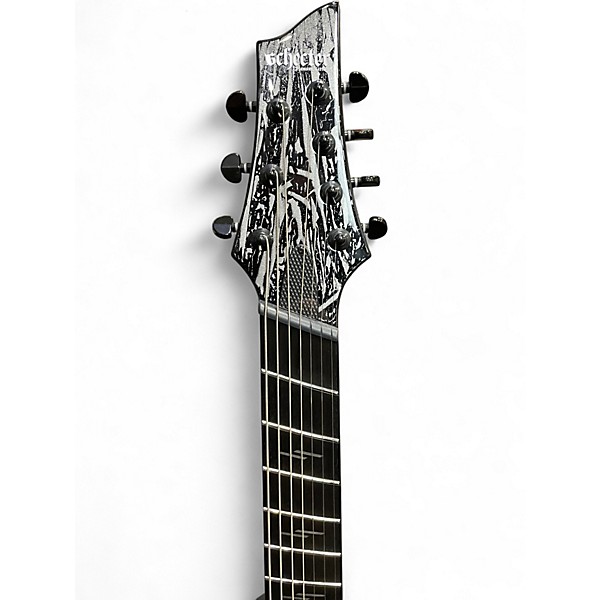 Used Schecter Guitar Research C-7 MULTISCALE SILVER MOUNTAIN Solid Body Electric Guitar